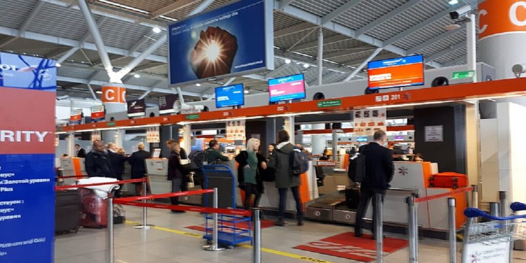 Aeroflot check-in at Chopin Airport