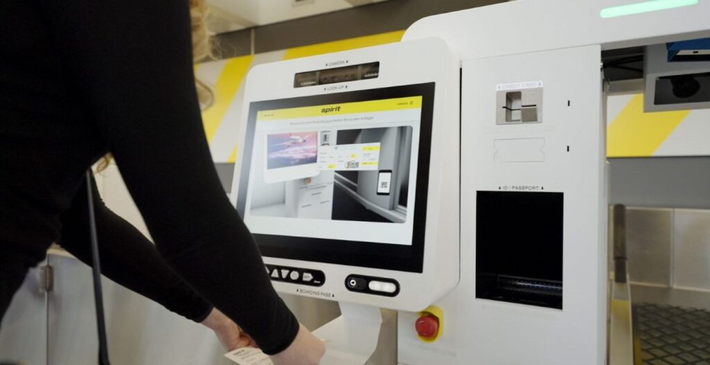 AirlinesPolicies-Spirit Airlines Check In via Self-Service Kiosk