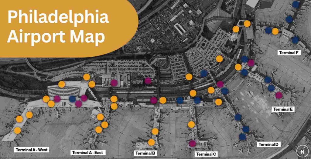 AirlinesPolicies-Philadelphia Airport Map