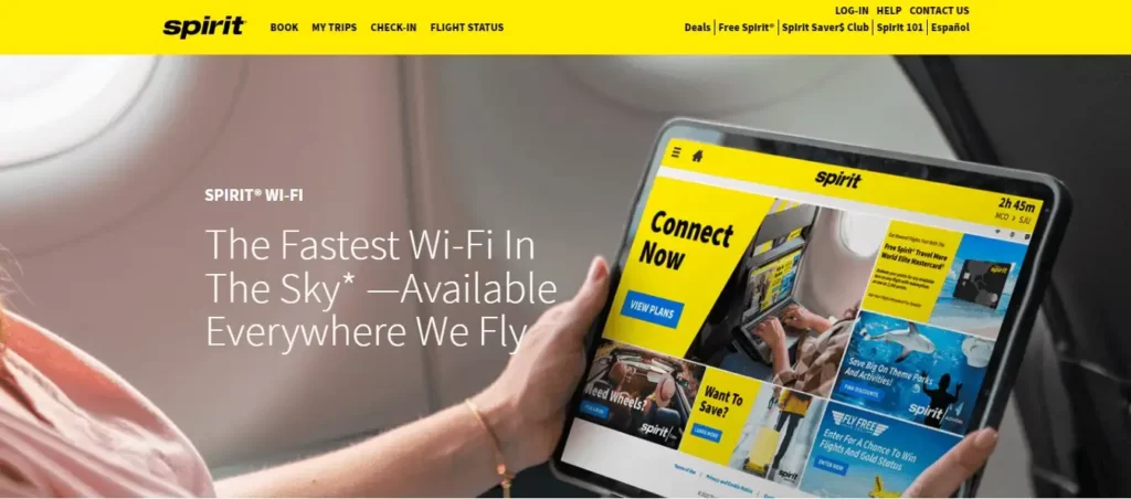 AirlinesPolicies-how to connect to spirit wifi